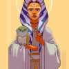 Ahsoka Tano Holding An Owl paint by numbers