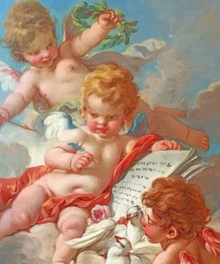 Angel Babies Cherub paint by numbers