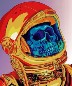 Astronaut Skull paint by numbers