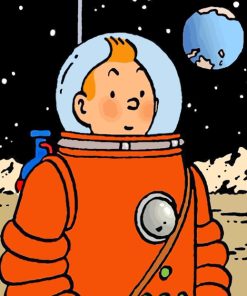 Astronaut Tintin Paint by numbers