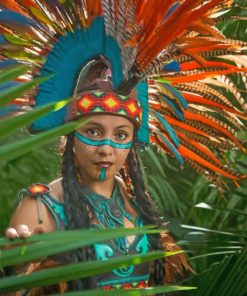 Aztec Woman paint by numbers