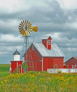 Red Barn paint by numbers