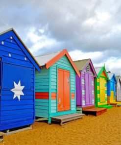 Australian Beach Hut Paint by numbers