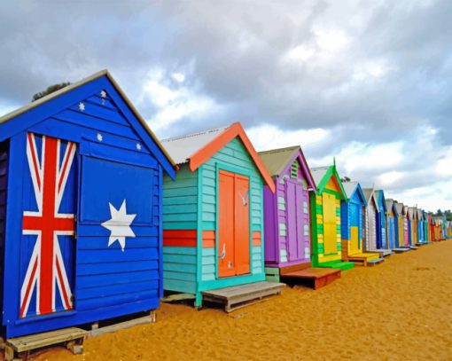 Australian Beach Hut Paint by numbers