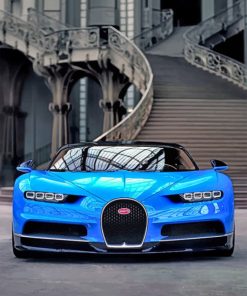 Blue Bugatti Chiron Paint by numbers