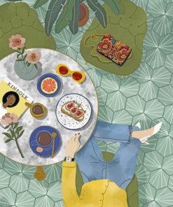 Breakfast Illustration paint by numbers