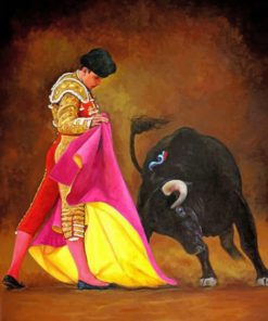 Bullfighter paint by numbers