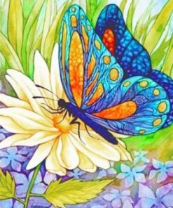 Blue Butterfly Paint by numbers