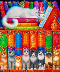 Nerdy Cat Charles Wysocki paint by numbers