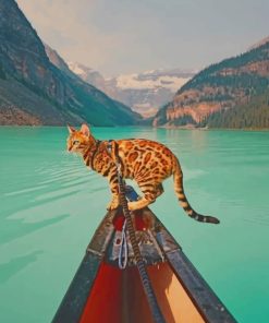 Bengal Cat In Banff National Park paint by numbers