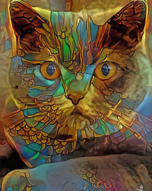 Abstract Cat Paint by numbers