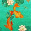 Lotus And Koi Fish Paint by numbers