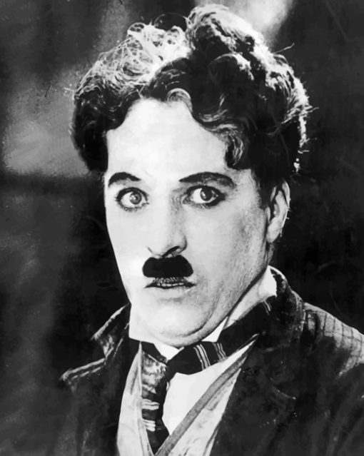 Charlie Chaplin Black and White Paint by numbers