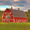 Charming Farmhouse And Red Barn Paint by numbers