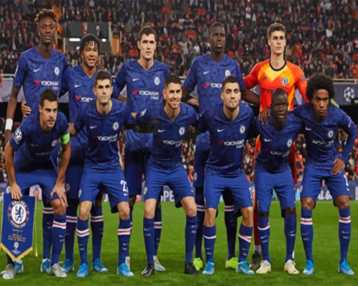 Chelsea Team paint by numbers