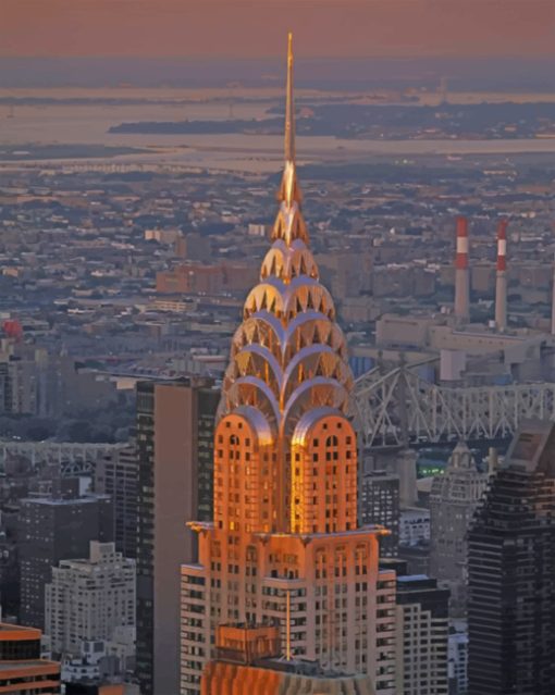 Chrysler Building NYC paint by numbers