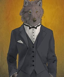 Classy Wolf paint by numbers