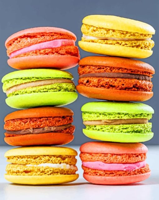 Colorful Macaroons Paint by numbers