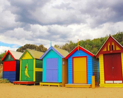 Australian Beach Hut Paint by numbers