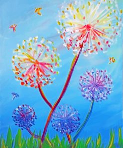 Colorful Dandelions Paint by numbers