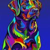 Colorful Dog paint by numbers