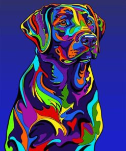 Colorful Dog paint by numbers