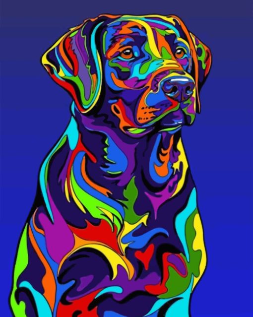 Colorful Dog paint by numbers