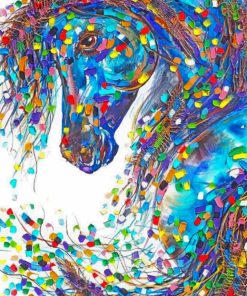 Colorful Horse Paint by numbers