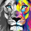 Colorful Lion Paint by numbers