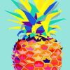 Colorful Tropical Pineapple Paint by numbers