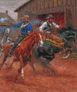 Cowboys Western Art paint by numbers