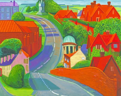 David Hockney Landscape paint by numbers