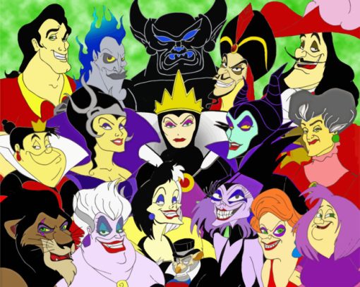 Disney Villains paint by number