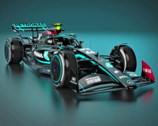 F1 Car Black Livery Paint by numbers