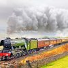 Flying Scotsman Steam Train paint by numbers