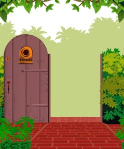 Garden Door Illustration paint by numbers