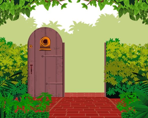 Garden Door Illustration paint by numbers