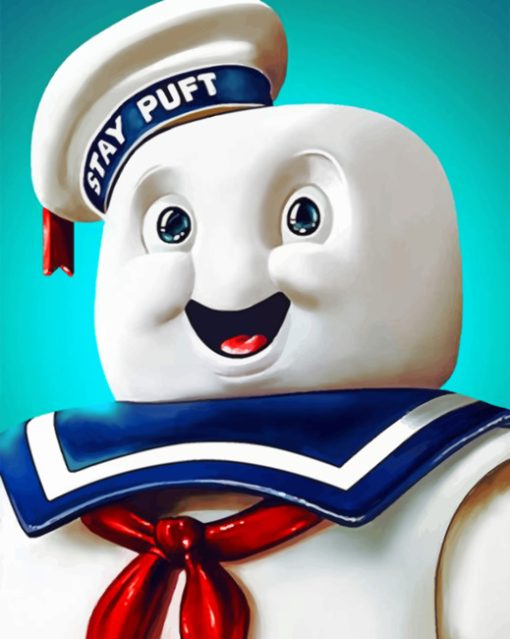 Stay Puft Marshmallow Man paint by numbers