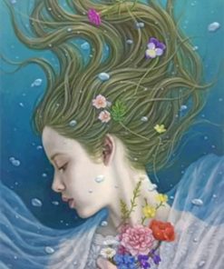 Girl Under Water Paint by numbers