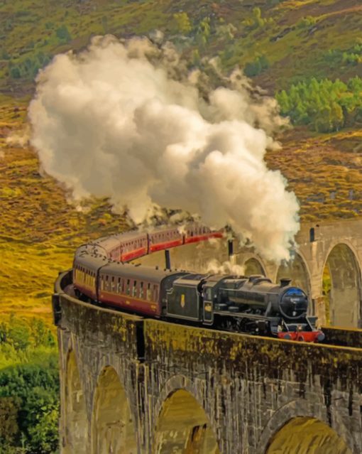 Glenfinnan Viaduct paint by numbers