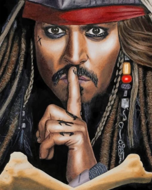 Captain Jack Sparrow paint by numbers