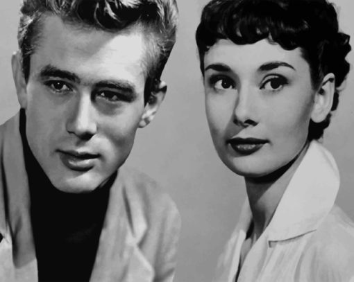 James Dean And Audrey Hepburn paint by numbers