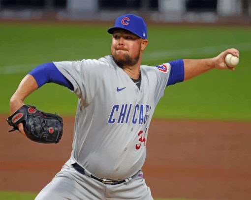 Jon Lester Chicago Cubs Paint by numbers