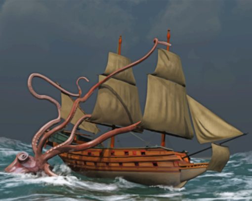 The Dangerous Kraken Paint by numbers