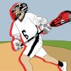 Lacrosse Player Illusutration paint by numbers