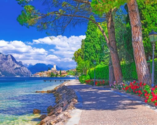 Lake Garda paint by numbers