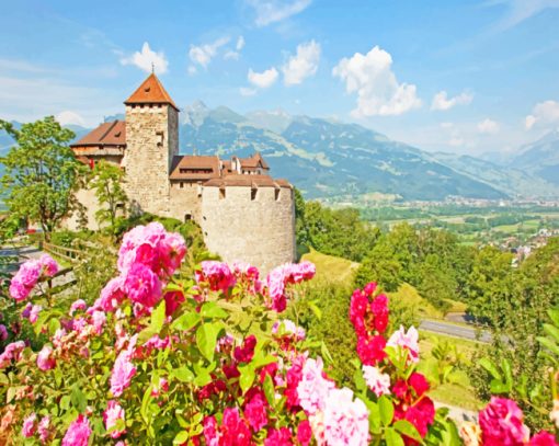 Lichtenstein Castle paint by numbers