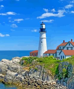 Maine Lighthouse paint by numbers