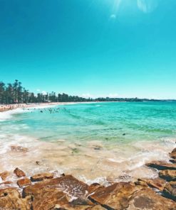 Manly Beach Sunset paint by numbers