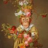 Monkey And Flowers paint by numbers